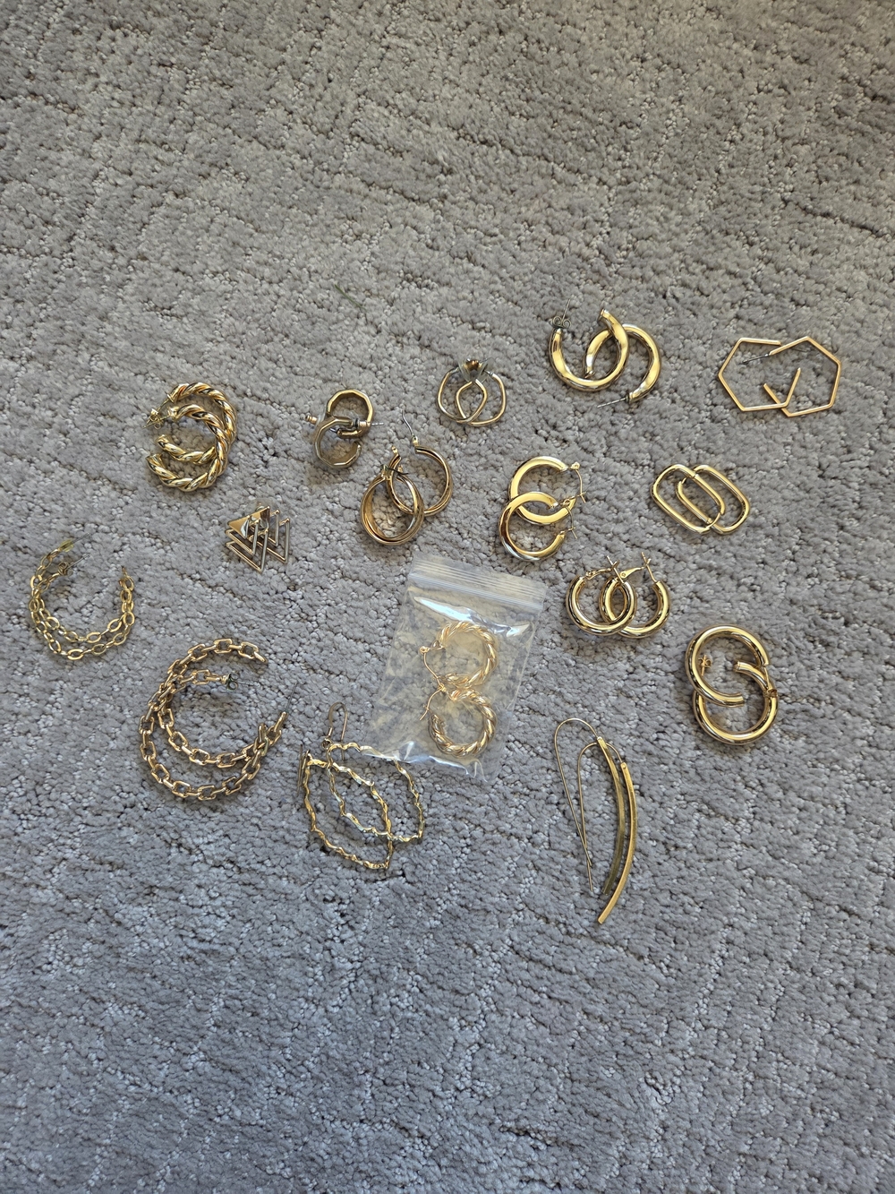 Gold Hoop and Stud Earring Set - Versatile Women's Jewelry